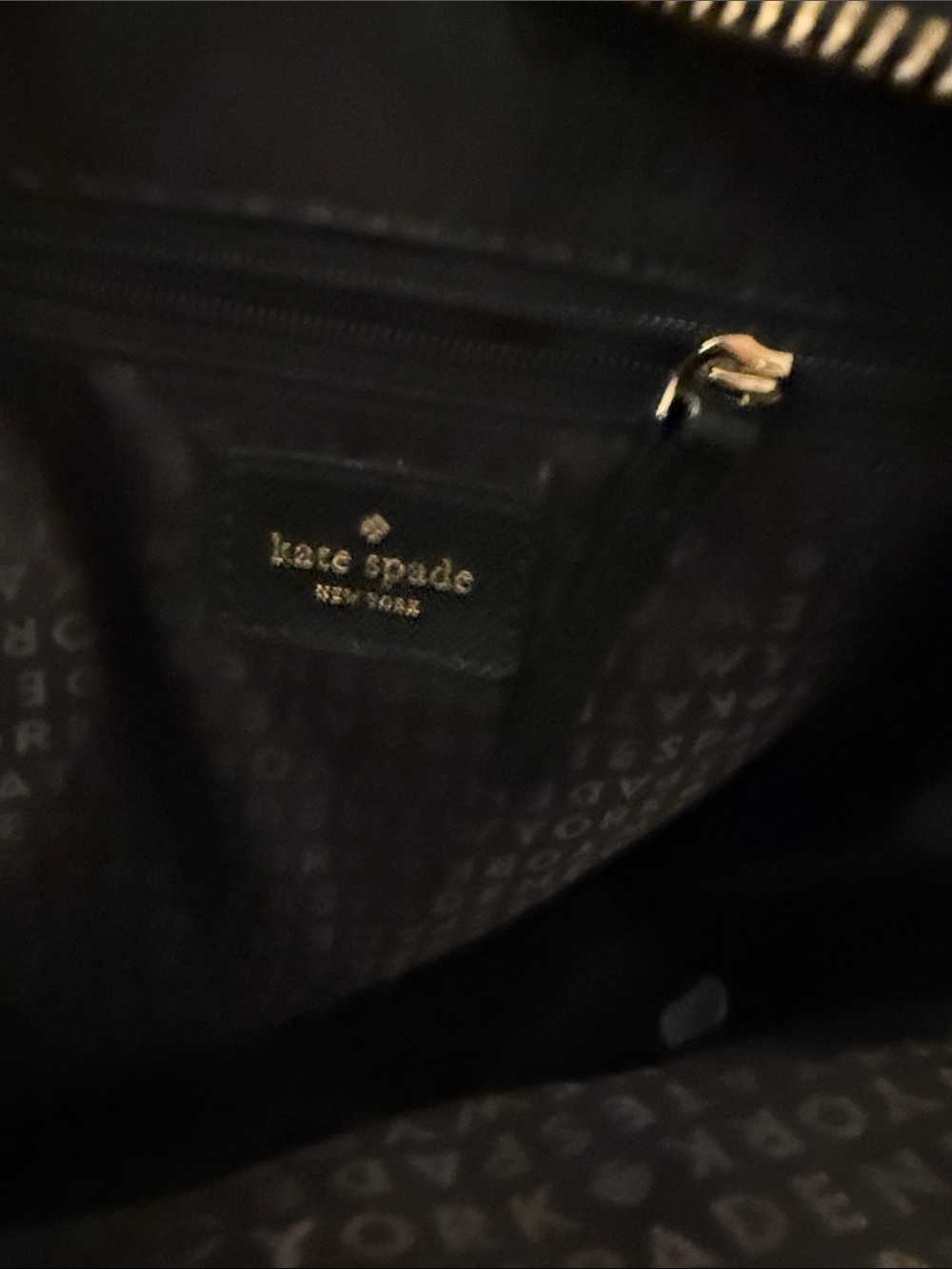 kate spade Black Nylon Mini Backpack with Gold Hardware Accents - Picture 3 of 4